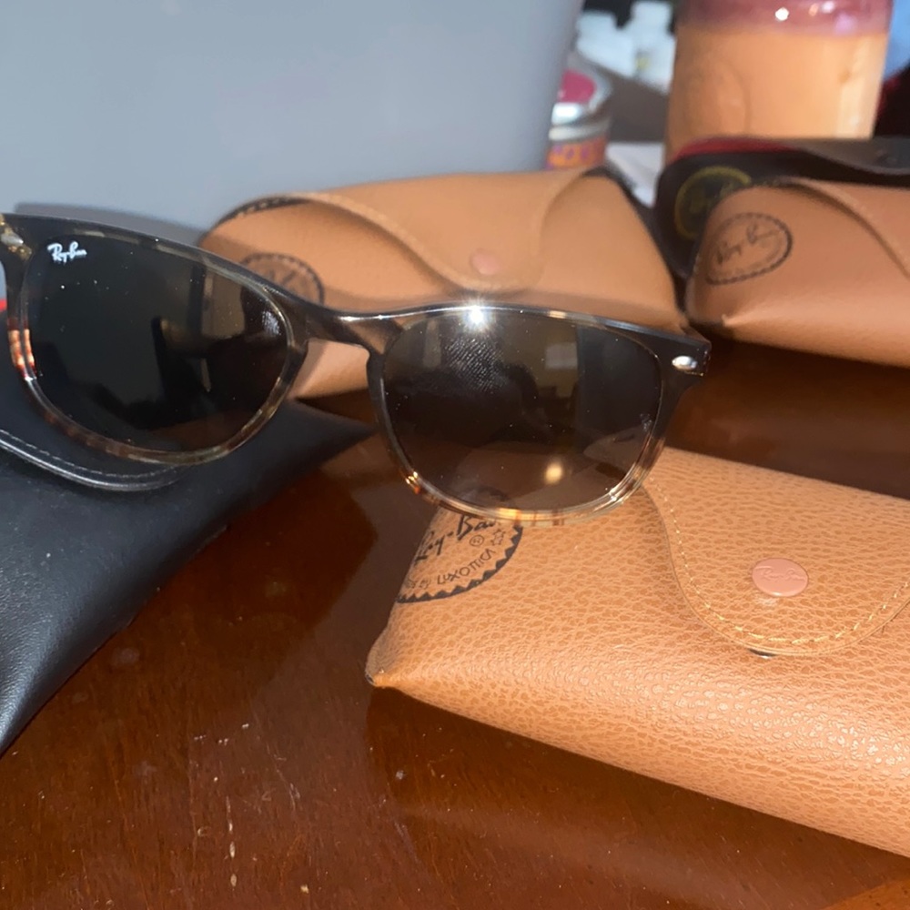 Ray-Ban Brown sunglasses.  Rarely worn with glass case.